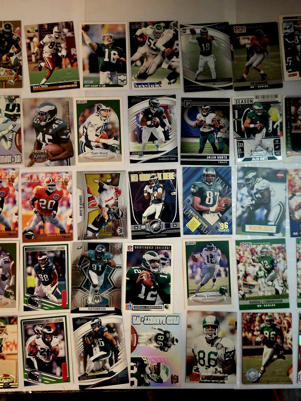 Philadelphia Eagles Football Card Lot - Rookies, Inserts, Stars (60+ Cards)